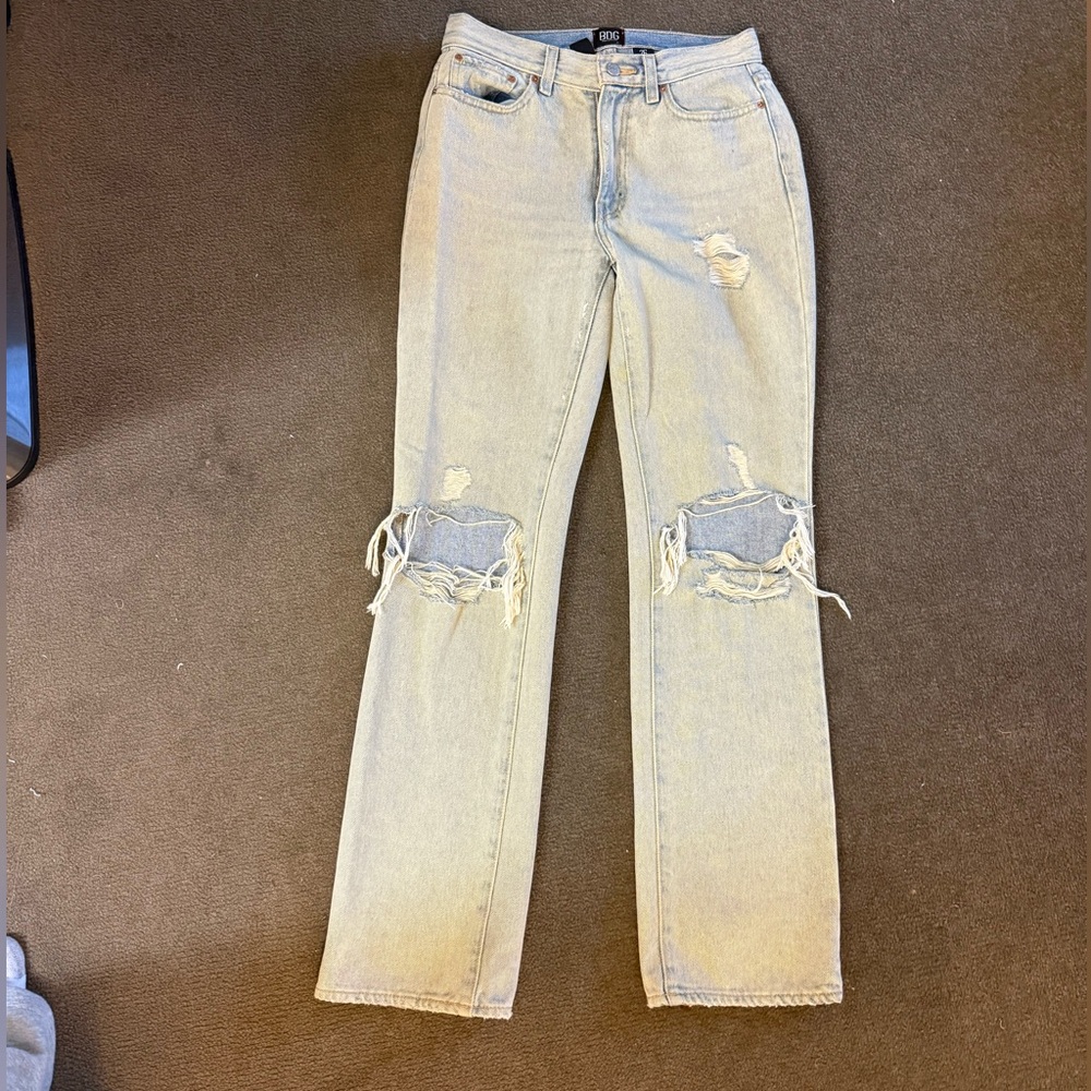 BDG Ripped Bootcut Jeans in Light Blue
